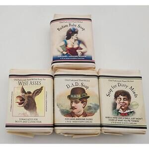 Novelty North Carolina Hand Made Soap Bar Lot - Badass Babe, Wise Asses, etc.